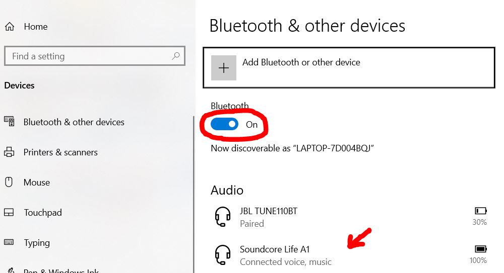 check your Bluetooth settings